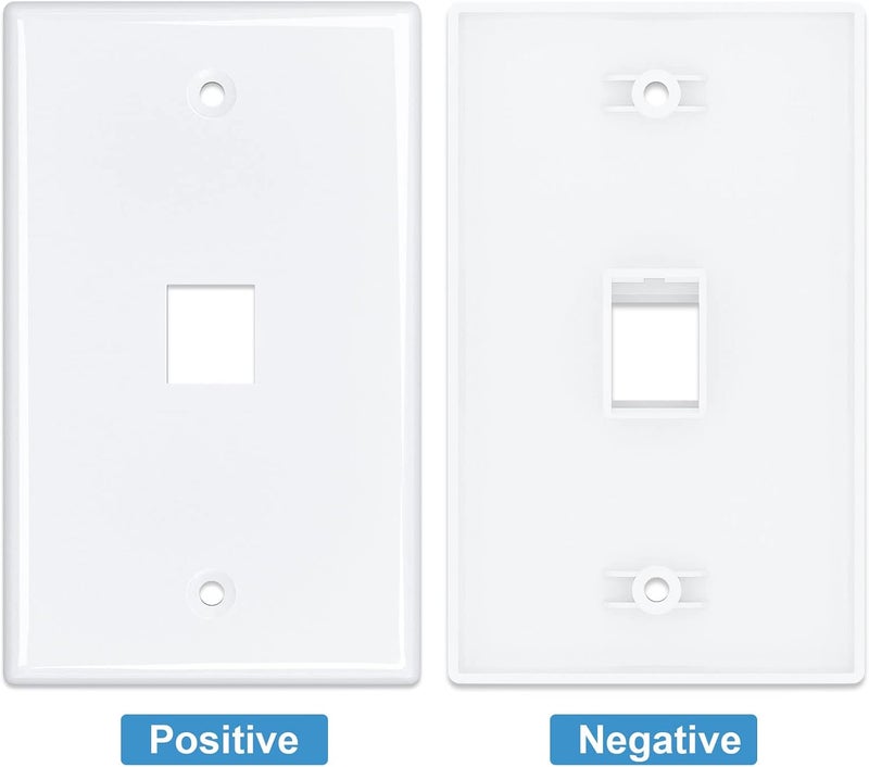 iwillink (2-Pack) Ethernet Wall Plate, 1-Port Keystone Jack Wall Plate with RJ45 Keystone Inline Coupler insert, Female to Female Cat6 Wall Plate, Blue - Image 5